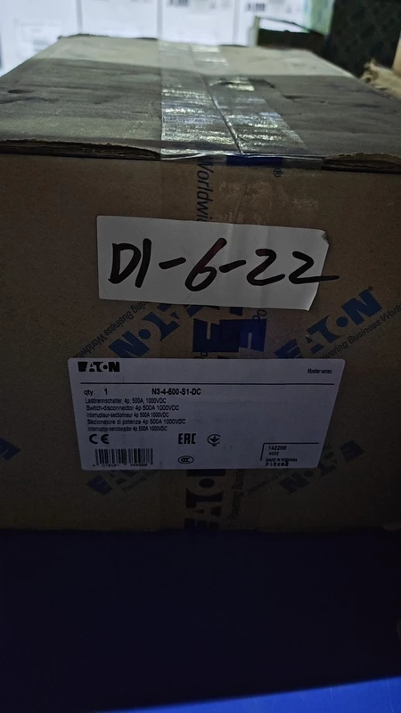 DC Contactor EATON N3-4-500-S1-DC4 High Current 1 DC Contactor EATON N3-4-500-S1-DC4 High Current