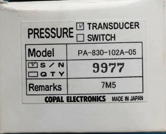 COPAL Pressure Sensor PA-830-102A-05-ND - Durable & Reliable