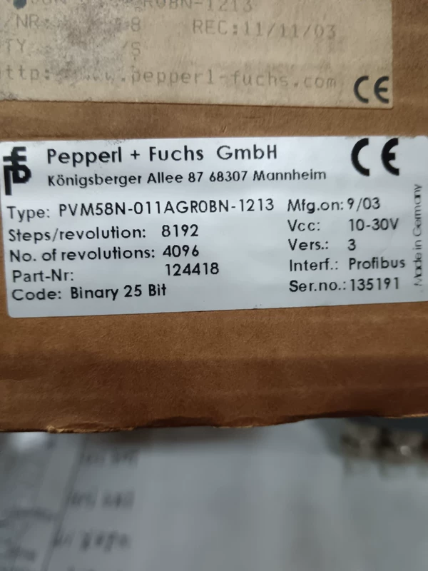 Industrial Position Feedback Pepperl+Fuchs PVM58N Encoder 2 Industrial Position Feedback Pepperl+Fuchs PVM58N Encoder - Image 2