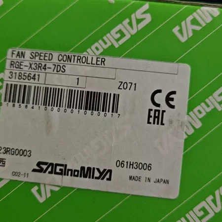 Industrial Fan Speed Controller Saginomiya RGE-X3R4-7DS  3185641 Precision Control