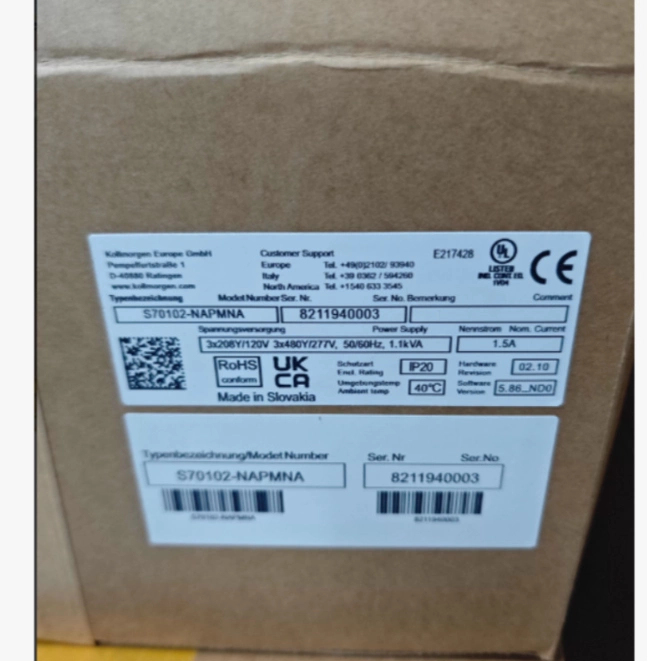 Servo Drive KOLLMORGEN S70102-NAPMNA 8211940003 - High Performance Control 1 Servo Drive KOLLMORGEN S70102-NAPMNA 8211940003 - High Performance Control