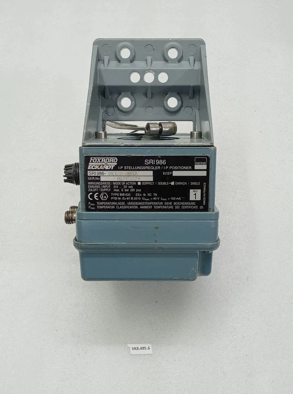 Industrial Process Control Foxboro SRI986-BIDS2EBBNA Positioner 1 Industrial Process Control Foxboro SRI986-BIDS2EBBNA Positioner