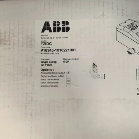 ABB V18345-1010221002 Positioner for Valve Control
