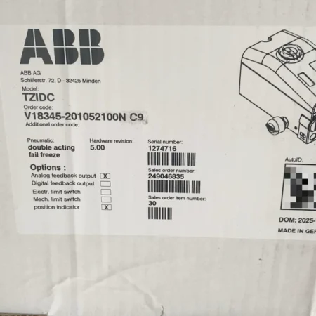 ABB V18345-201052100N C10 Valve Positioner