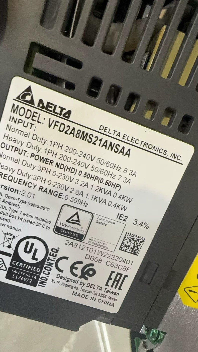 Delta VFD2A8MS21ANSAA AC Drive 50-61 chars 1 Delta VFD2A8MS21ANSAA AC Drive 50-61 chars