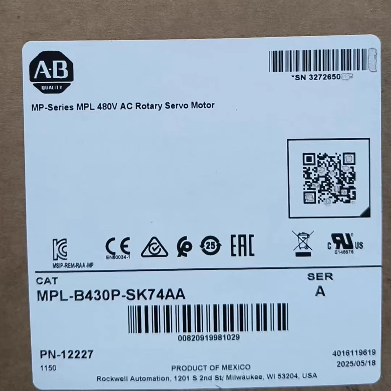 Allen-Bradley Servo Motor VPL-B1153E-CK14AS for Industrial Use