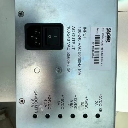 Power Supply SAGER PS3-27287-001-00 for Equipment Operation