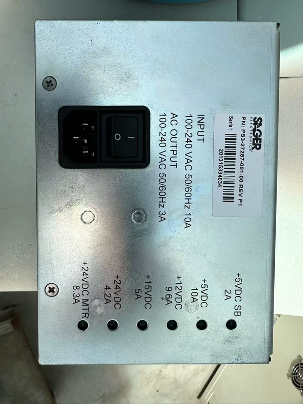 Power Supply SAGER PS3-27287-001-00 for Equipment Operation 1 Power Supply SAGER PS3-27287-001-00 for Equipment Operation