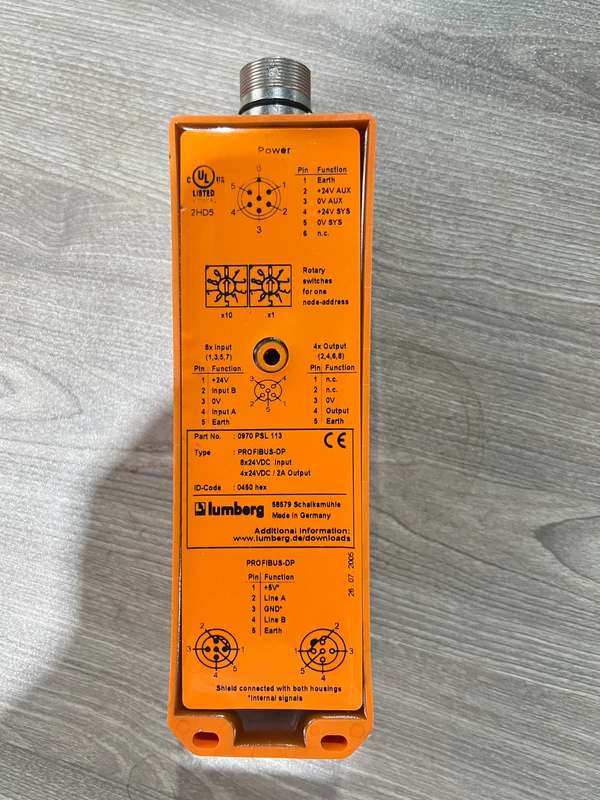 Industrial Fieldbus Solution Lumberg 0970 PSL 113 PROFIBUS-DP Module