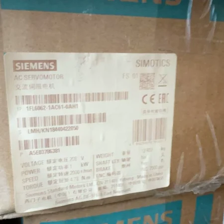 Industrial Automation SIEMENS 1FL6062-1AC61-0AH1 Servo Motor