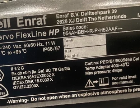 Tank Level Measurement Honeywell 954AHBBH-R-P-H52AAF
