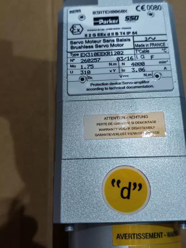 Precision Motion Control Parker EX310EEKR1202 Servo Motor 3 Precision Motion Control Parker EX310EEKR1202 Servo Motor - Image 3