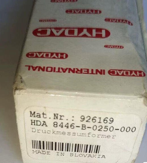 Hydraulic System Monitoring with HYDAC HDA 8446-B-0250-000 Sensor