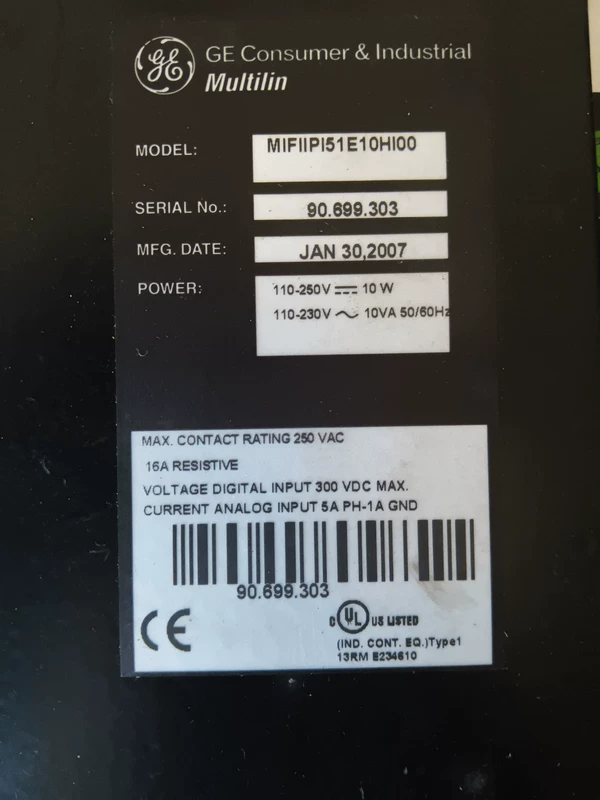 Substation Protection Solution GE Fanuc MIFIP15E10H00 Relay 3 Substation Protection Solution GE Fanuc MIFIP15E10H00 Relay - Image 3