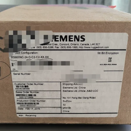 Power Substation Network Switch Siemens RS900NC-24-D-C2-C2-XX-XX