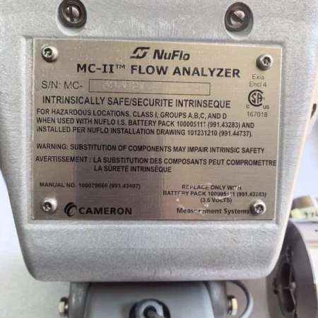 Flow Analyzer NuFlo MC-II MC-393844 for Field Metering