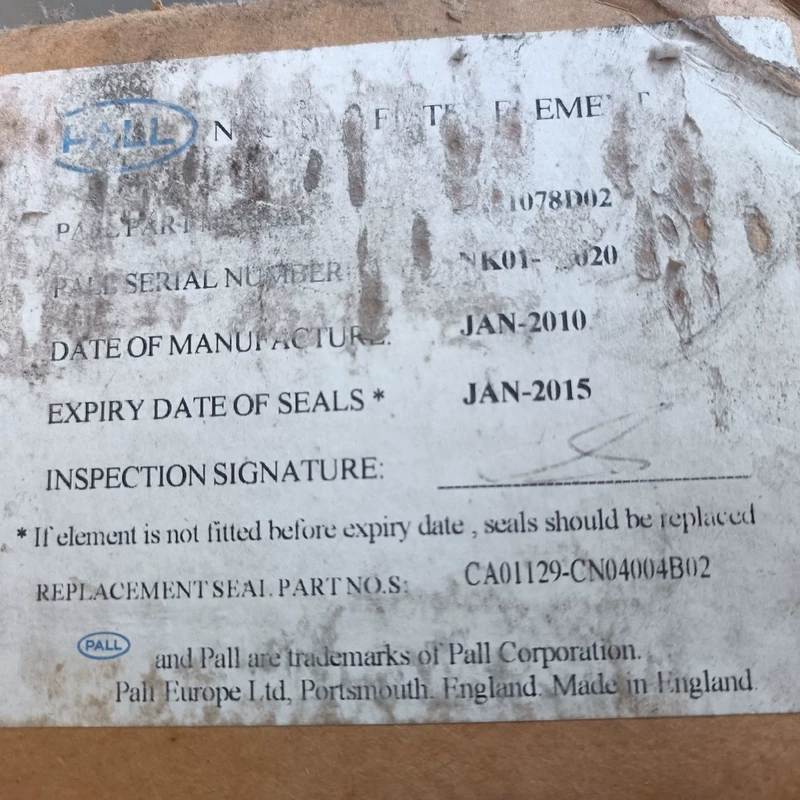 Industrial Filter Element PALL CA41078D02 for Process Use 1 Industrial Filter Element PALL CA41078D02 for Process Use