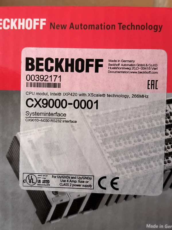 BECKHOFF CX9000-0001 PLC Module for Machine Control 3 BECKHOFF CX9000-0001 PLC Module for Machine Control - Image 3