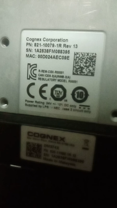 Factory Inspection with COGNEX DM374X 821-10078-1R 1 Factory Inspection with COGNEX DM374X 821-10078-1R