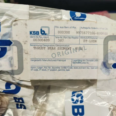 KSB 00300489 Thrust Bearing Pad for Pump Maintenance