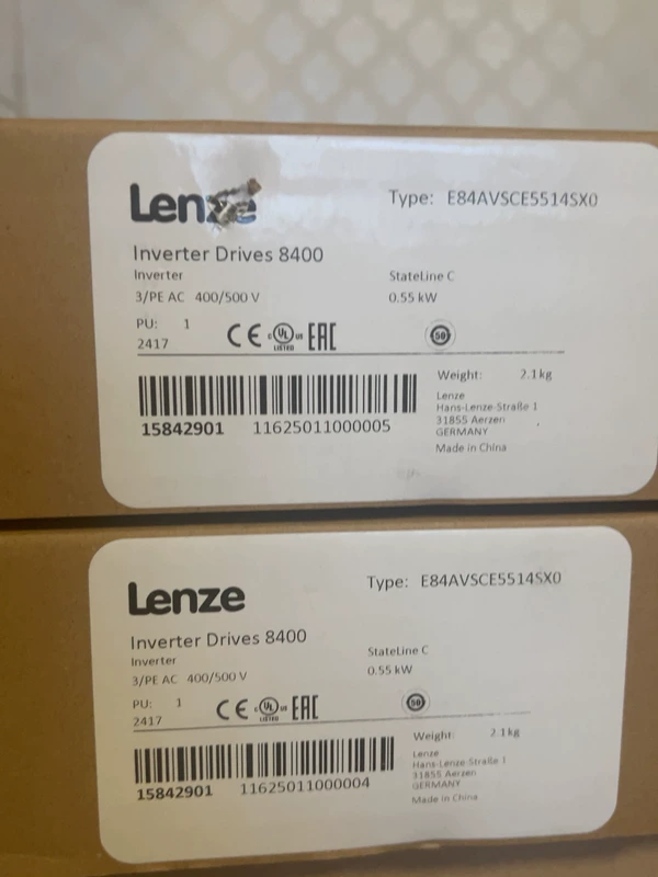 Lenze E84AVSCE5514SX0 Inverter Drive 5.5kW 400V AC 1 Lenze E84AVSCE5514SX0 Inverter Drive 5.5kW 400V AC