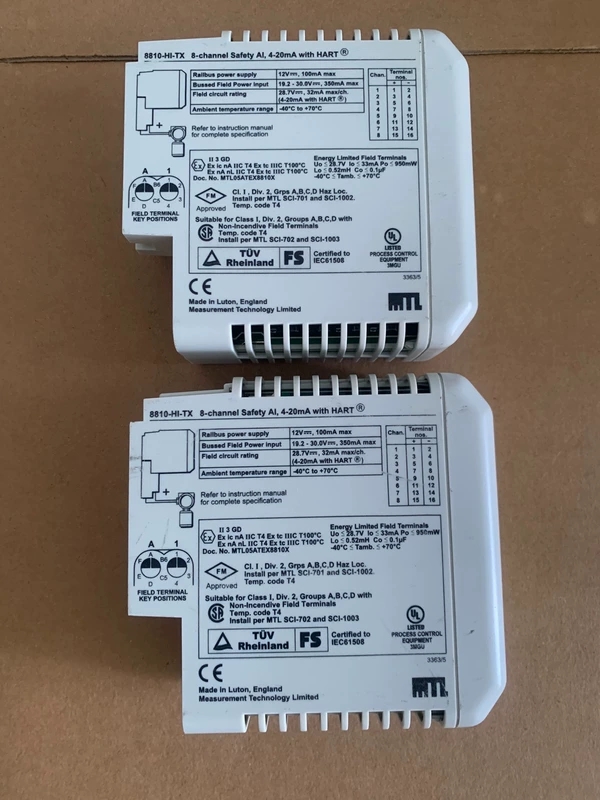 GE 8810-HI-TX Safety Barrier Analog Input Module for Control 1 GE 8810-HI-TX Safety Barrier Analog Input Module for Control