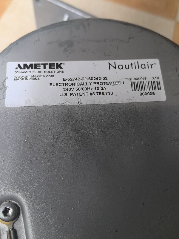 Factory Ventilation Airmate E-52742-2/150242-02 Blower 3 Factory Ventilation Airmate E-52742-2/150242-02 Blower - Image 3