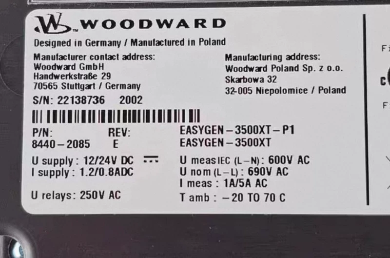 Generator Paralleling Controller Woodward easYgen-3200XT 2 Generator Paralleling Controller Woodward easYgen-3200XT - Image 2