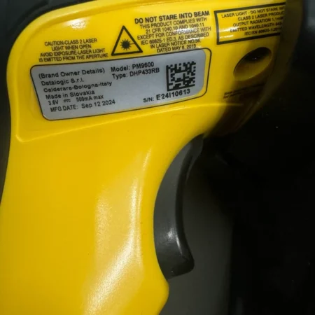 Rugged Cordless Barcode Scanner Datalogic PM9600 DHP433RB