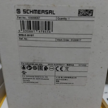 Schmersal SRB-E-201ST Safety Relay for Machine Safety