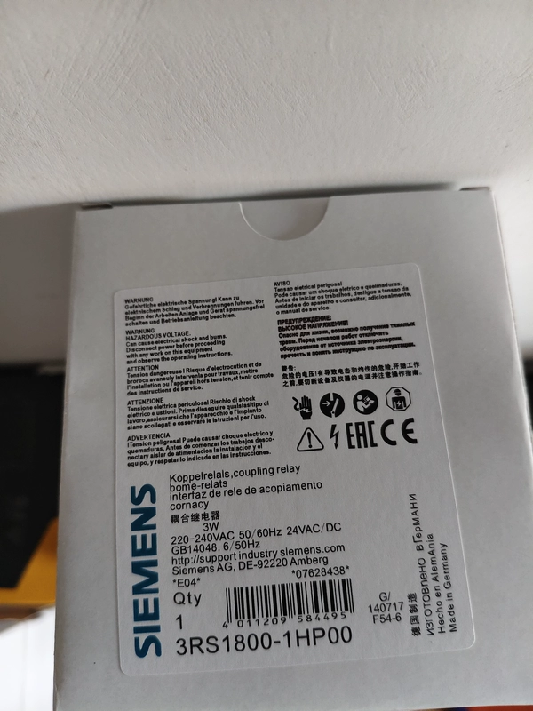 SIEMENS 3RS1800-1HP00 Coupling Relay 24V DC Control 1 SIEMENS 3RS1800-1HP00 Coupling Relay 24V DC Control