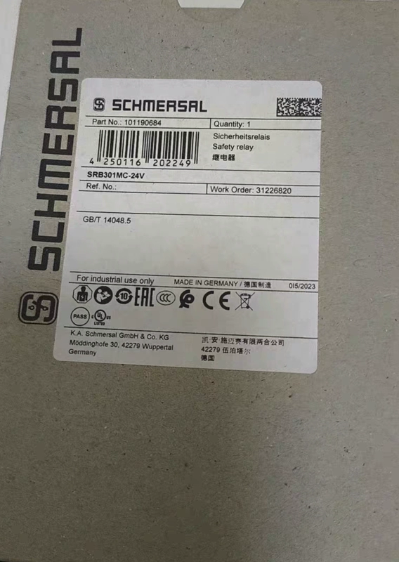 Schmersal SRB301MC-24V Safety Relay for Machine Control 1 Schmersal SRB301MC-24V Safety Relay for Machine Control