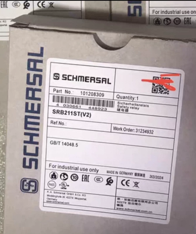 SCHMERSAL SRB211ST(V2) 101208309 Safety Relay Module 1 SCHMERSAL SRB211ST(V2) 101208309 Safety Relay Module