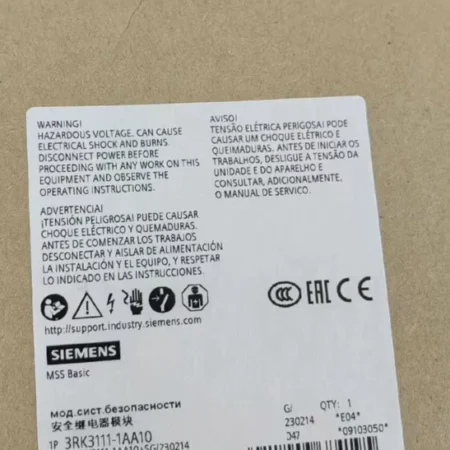 SIEMENS 3RK3111-1AA10 Industrial Safety Relay Module