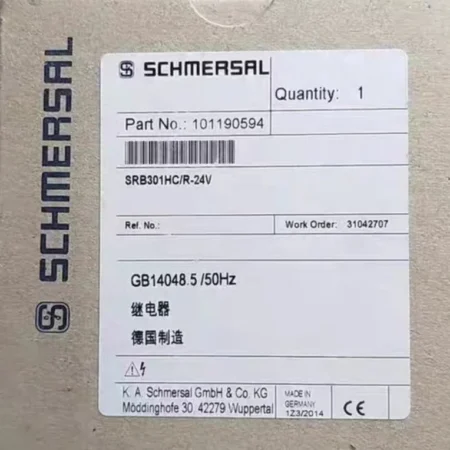 SCHMERSAL SRB301HC/R-24V 101190594 Safety Relay New