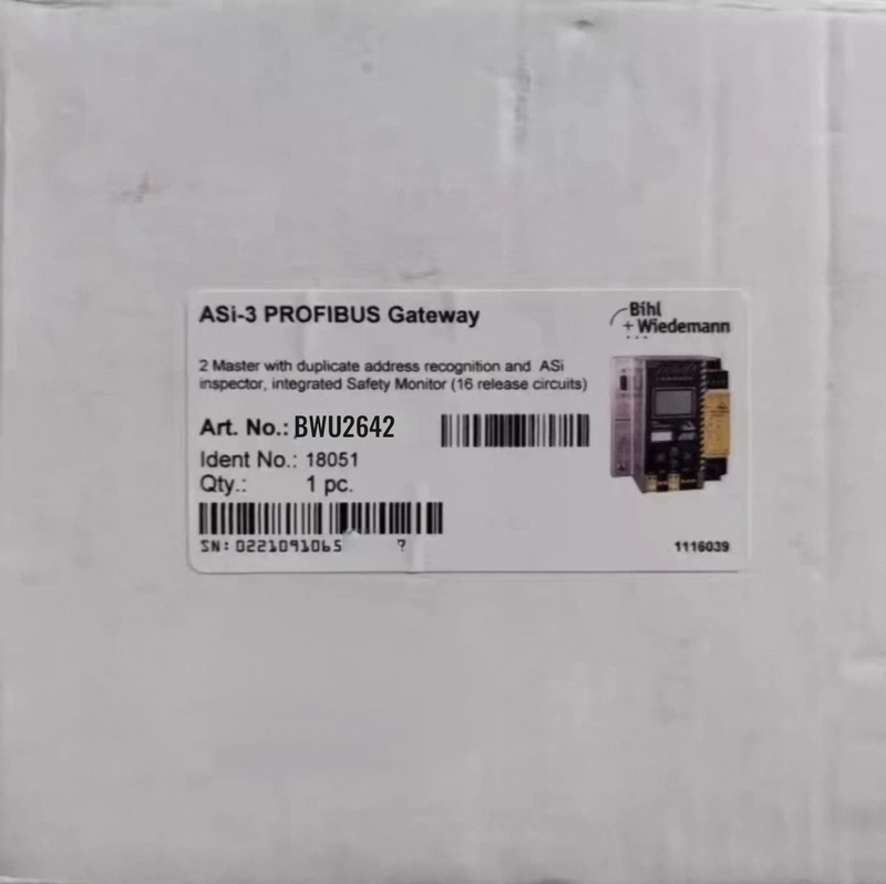 AS-i PROFIBUS Gateway Bihl+Wiedemann BWU2642 18051 1 AS-i PROFIBUS Gateway Bihl+Wiedemann BWU2642 18051