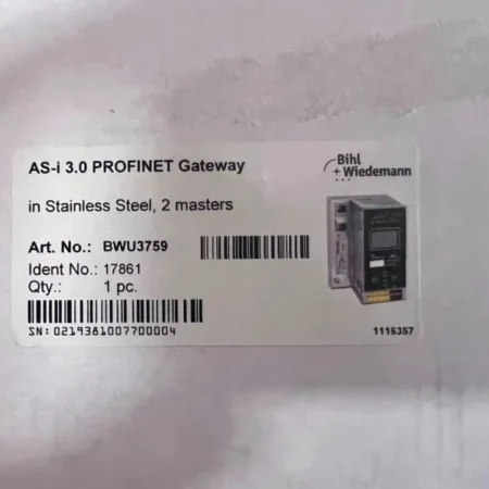 AS-i PROFINET Gateway Bihl+Wiedemann BWU3759 17861