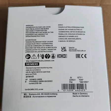 SIEMENS 3UG4622-1AW30 Three-Phase Voltage Monitoring Relay