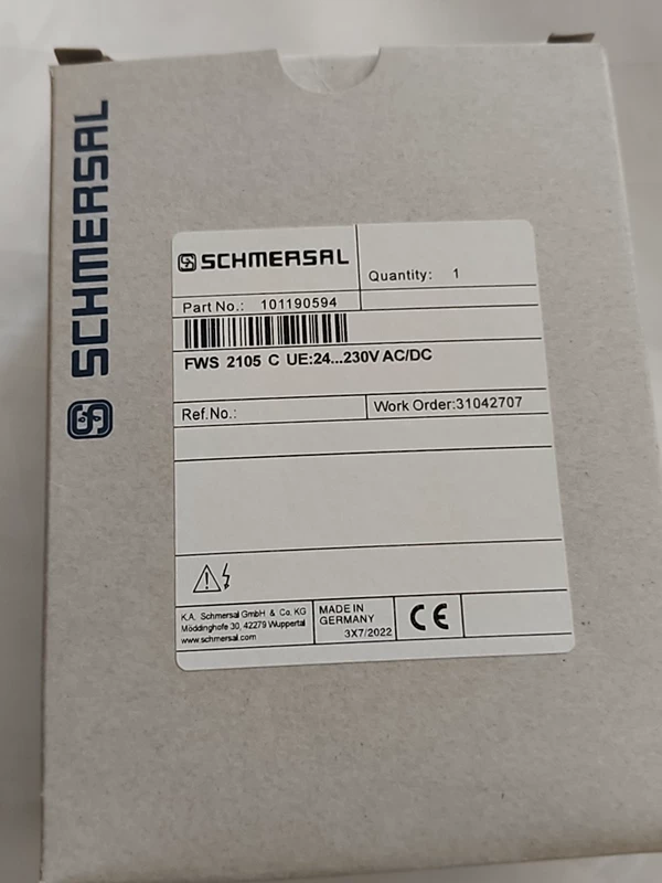Safety Relay SCHMERSAL FWS 2105 C 101190594 for Machines 1 Safety Relay SCHMERSAL FWS 2105 C 101190594 for Machines