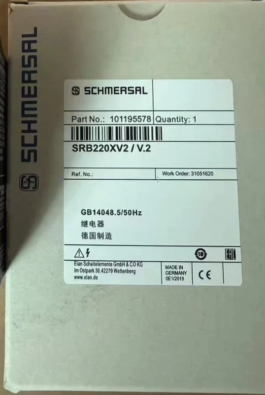 Emergency Stop Schmersal SRB220XV2 / V.2 101195578 Relay 1 Emergency Stop Schmersal SRB220XV2 / V.2 101195578 Relay
