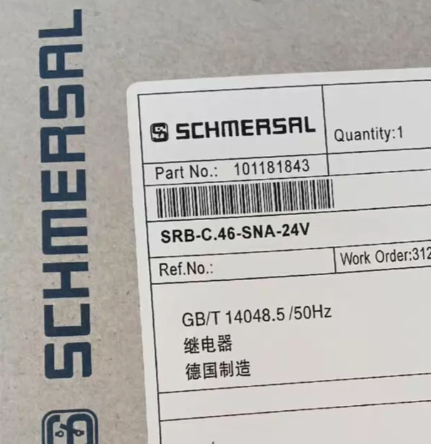 SCHMERSAL SRB-NA-R-C.15-SNA-24V 101181843 Safety Relay