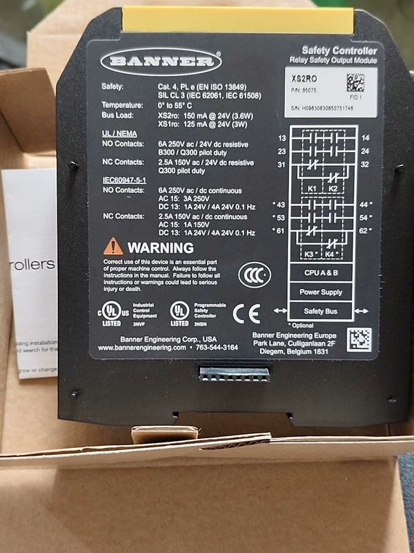 Safety Controller BANNER 85075 XS2RO for Machines 2 Safety Controller BANNER 85075 XS2RO for Machines - Image 2