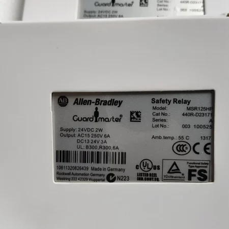 Machine Guarding with Allen-Bradley 440R-D23171 Relay