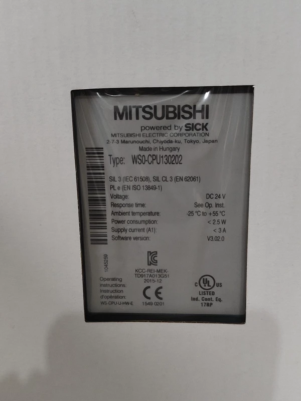 Safety Controller Module Mitsubishi WS0-CPU130202 Unit 1 Safety Controller Module Mitsubishi WS0-CPU130202 Unit