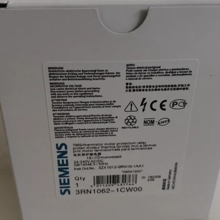 Safety Relay SIEMENS 3RN1062-1CW00 for Industrial Control
