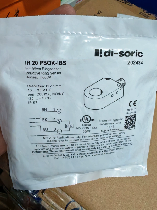 Ring Sensor di-soric IR 20 PSOK-IBS for Reliable Sensing 2 Ring Sensor di-soric IR 20 PSOK-IBS for Reliable Sensing - Image 2