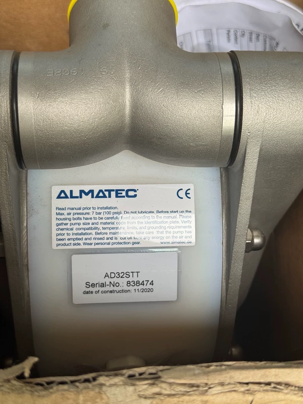 Industrial Diaphragm Pump ALMATEC AD32STT 838474 Reliable 2 Industrial Diaphragm Pump ALMATEC AD32STT 838474 Reliable - Image 2