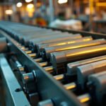 Polyurethane timing belt on aluminum pulleys in a conveyor drive system