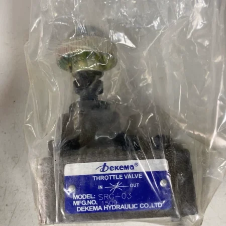 Dekema SRG-03 Speed Control Valve for Hydraulic Systems