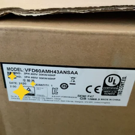 Industrial Variable Frequency Drive Delta VFD60AMH43ANSAA
